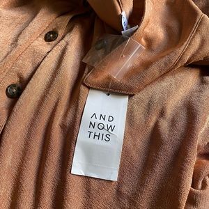 And Now This tie-front-long sleeve dress